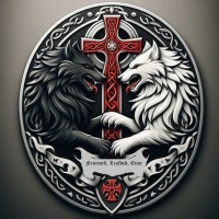 "Blason de l'ordre des loups croisés" par Arthurbarbarian